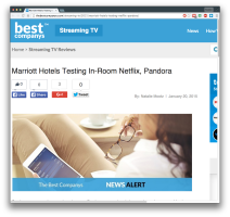 Marriott Hotels Testing In-Room Netflix, Pandora