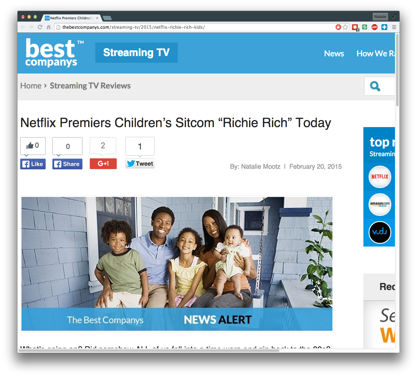 Netflix Premiers Children’s Sitcom Richie Rich Today