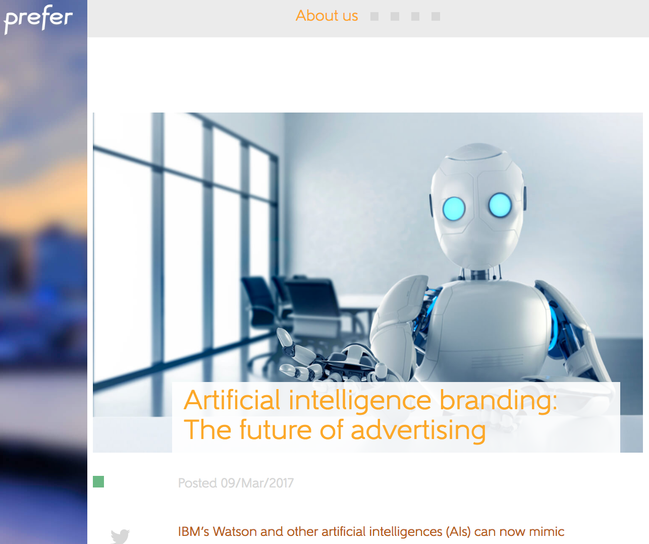 Artificial intelligence branding